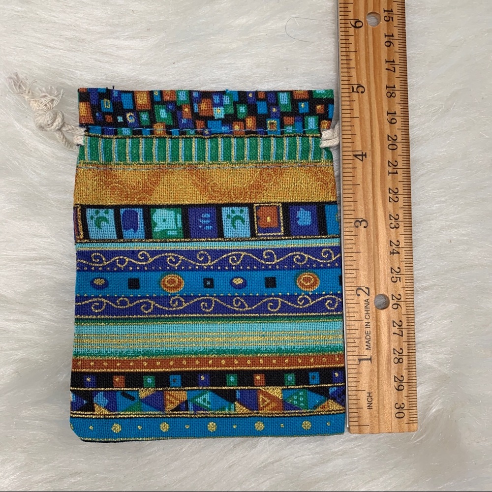 10 Aztec Print Cotton Jewelry/Gift Pouches: 4x5.5 - Picture 3 of 14